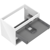 Mexen Box-A 70 cm Vanity Cabinet Frame, 2 Drawers, White Gloss - 91AX0-0700-470-2-00