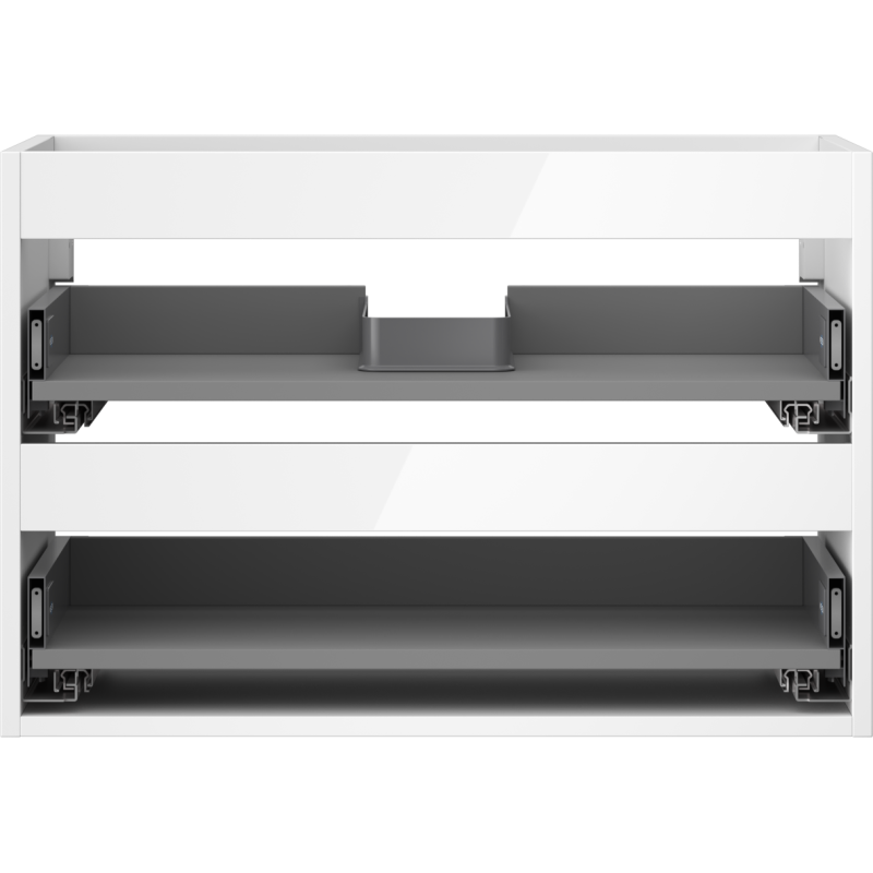 Mexen Box-A vanity unit cabinet body 70 cm, 2 drawers, white gloss - 91AX0-0700-470-2-00