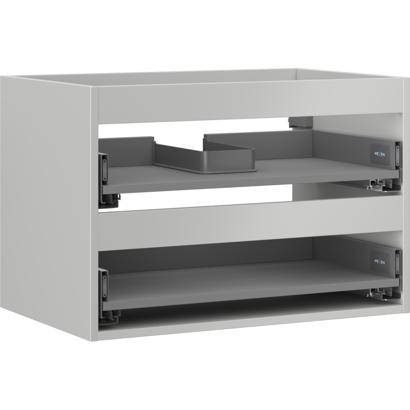 Mexen Box-A cabinet under-sink body 70 cm, 2 drawers, matte gray - 91AX0-0700-470-2-62