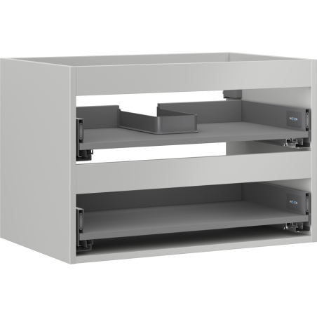 Mexen Box-A cabinet under-sink body 70 cm, 2 drawers, matte gray - 91AX0-0700-470-2-62