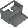 Mexen Box-A vanity cabinet 70 cm, 2 drawers, matte graphite - 91AX0-0700-470-2-66