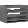 Mexen Box-A vanity cabinet 70 cm, 2 drawers, matte graphite - 91AX0-0700-470-2-66