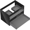 Mexen Box-A under-sink cabinet frame 70 cm, 2 drawers, black gloss - 91AX0-0700-470-2-70