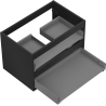Mexen Box-A cabinet base for washbasin 70 cm, 2 drawers, matte black - 91AX0-0700-470-2-71