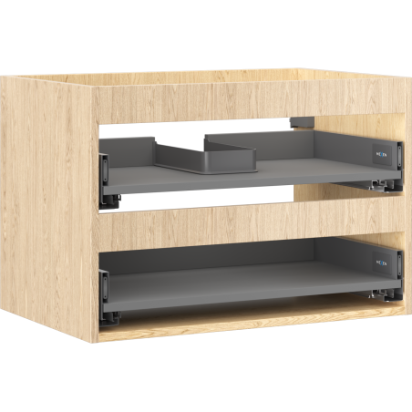 Mexen Box-A Vanity Cabinet Body 70 cm, 2 Drawers, Oak - 91AX0-0700-470-2-81