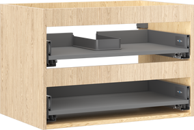 Mexen Box-A Vanity Cabinet Body 70 cm, 2 Drawers, Oak - 91AX0-0700-470-2-81