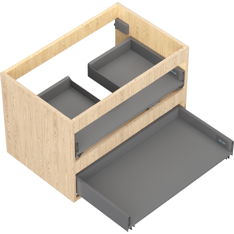 Mexen Box-A cabinet frame under washbasin 70 cm, 2 drawers, oak - 91AX0-0700-470-2-81