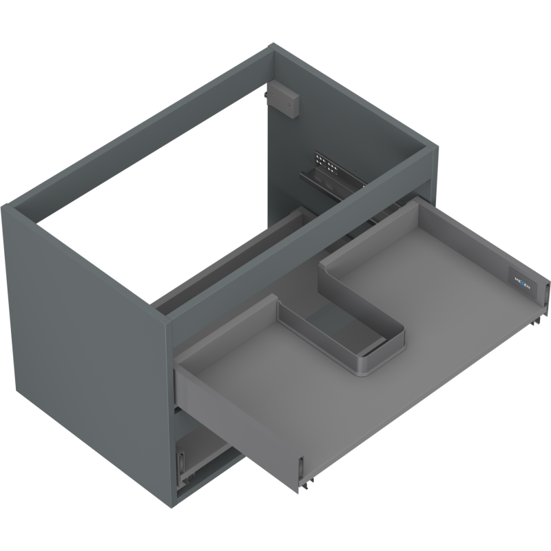 Mexen Box-A Cabinet Base for Washbasin 70 cm, 2 Drawers, Matte Graphite - 91AX0-0700-470-2-66