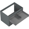 Mexen Box-A vanity cabinet 70 cm, 2 drawers, matte graphite - 91AX0-0700-470-2-66