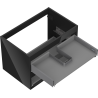 Mexen Box-A under-sink cabinet frame 70 cm, 2 drawers, black gloss - 91AX0-0700-470-2-70