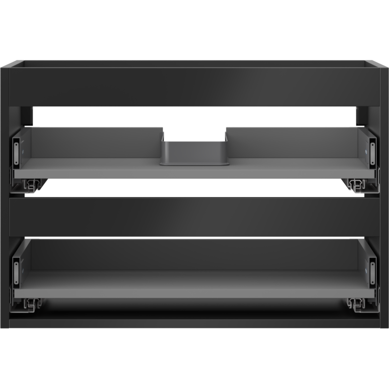 Mexen Box-A Cabinet Corpus for Washbasin 70 cm, 2 Drawers, Black Matte - 91AX0-0700-470-2-71