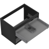 Mexen Box-A cabinet base for washbasin 70 cm, 2 drawers, matte black - 91AX0-0700-470-2-71