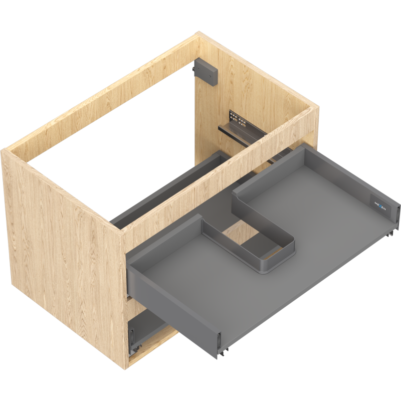 Mexen Box-A cabinet frame under washbasin 70 cm, 2 drawers, oak - 91AX0-0700-470-2-81
