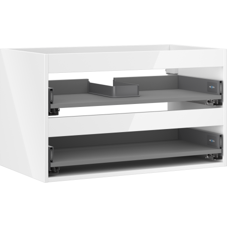 Mexen Box-A vanity cabinet body 80 cm, 2 drawers, glossy white - 91AX0-0800-470-2-00