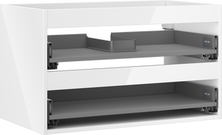 Mexen Box-A vanity cabinet body 80 cm, 2 drawers, glossy white - 91AX0-0800-470-2-00
