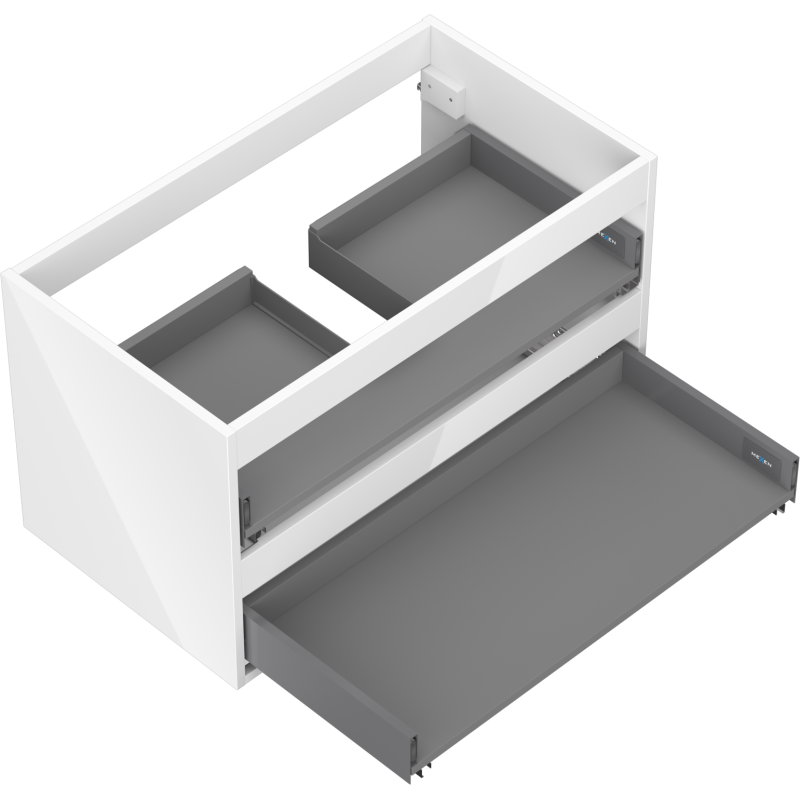 Mexen Box-A cabinet frame for washbasin 80 cm, 2 drawers, white gloss - 91AX0-0800-470-2-00