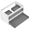 Mexen Box-A vanity cabinet body 80 cm, 2 drawers, glossy white - 91AX0-0800-470-2-00