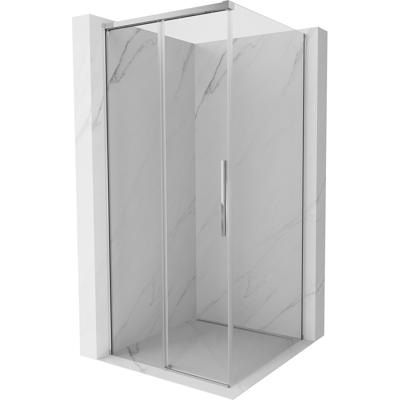 Mexen Rox sliding shower cabin 100 x 100 cm, transparent, chrome - 8C2-100-100-01-00