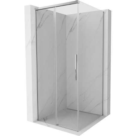 Mexen Rox Sliding Shower Enclosure 100 x 100 cm, Transparent, Chrome - 8C2-100-100-01-00