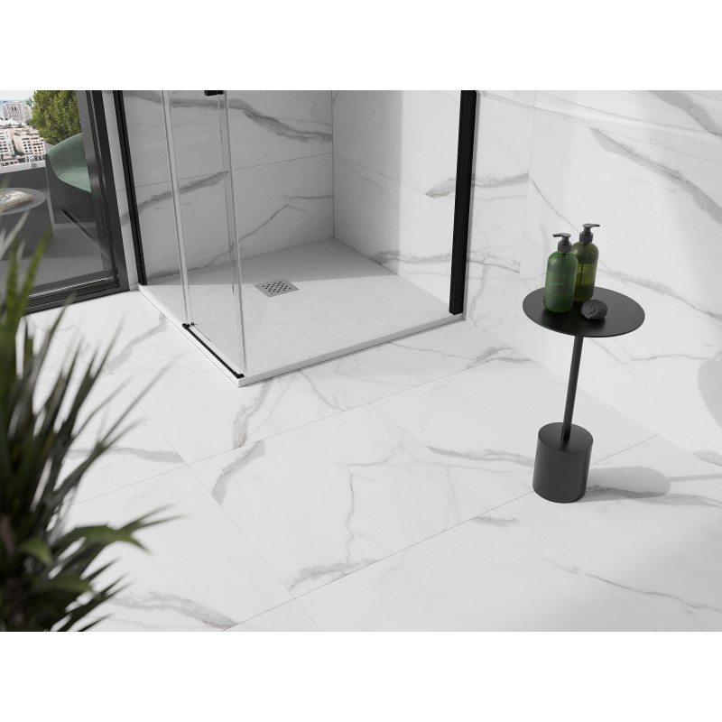 Mexen Stone+ composite square shower tray 90 x 90 cm, white - 44109090