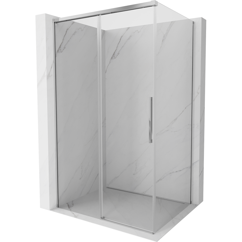 Mexen Rox sliding shower enclosure 140 x 120 cm, transparent, chrome - 8C2-140-120-01-00