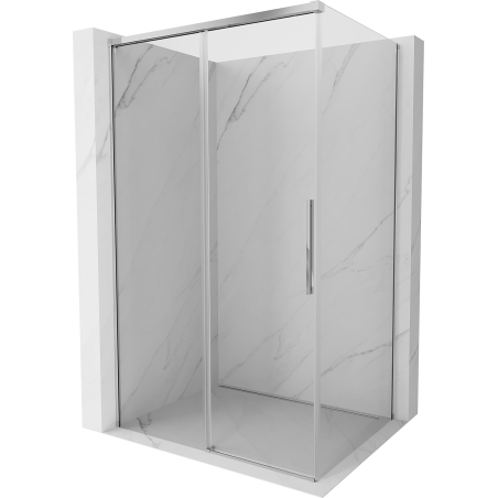 Mexen Rox sliding shower enclosure 140 x 120 cm, transparent, chrome - 8C2-140-120-01-00
