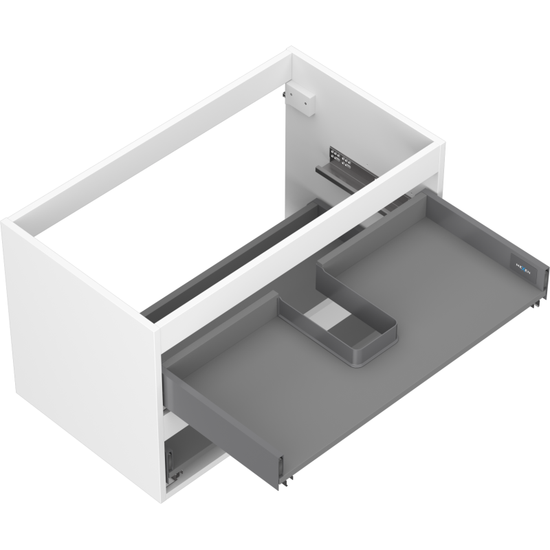 Mexen Box-A vanity cabinet body 80 cm, 2 drawers, white matte - 91AX0-0800-470-2-01