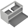 Mexen Box-A Vanity Cabinet Body 80 cm, 2 Drawers, Matte Gray - 91AX0-0800-470-2-62