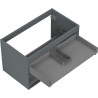 Mexen Box-A 80 cm vanity cabinet body, 2 drawers, matte graphite - 91AX0-0800-470-2-66