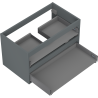Mexen Box-A 80 cm vanity cabinet body, 2 drawers, matte graphite - 91AX0-0800-470-2-66