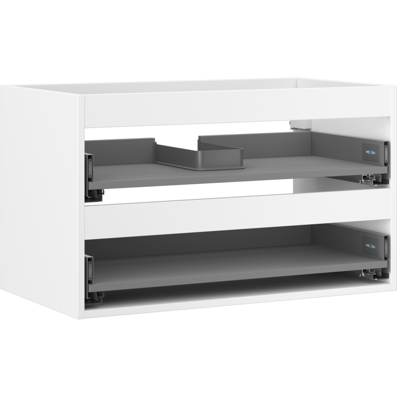 Mexen Box-A vanity cabinet body 80 cm, 2 drawers, white matte - 91AX0-0800-470-2-01
