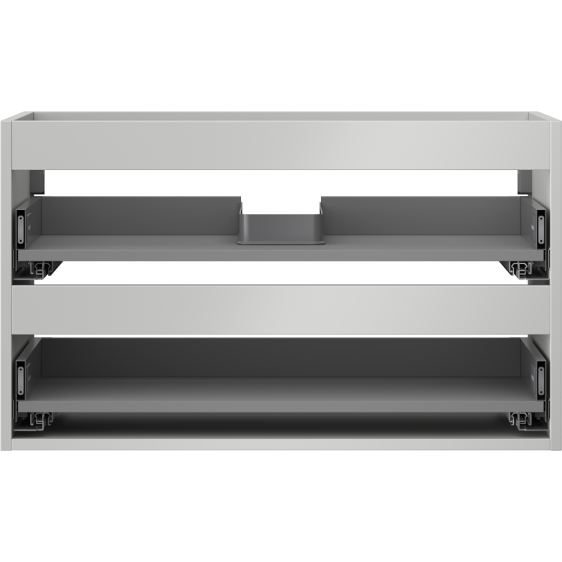 Mexen Box-A basin cabinet carcass 80 cm, 2 drawers, matte grey - 91AX0-0800-470-2-62