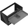 Mexen Box-A vanity cabinet body 80 cm, 2 drawers, black gloss - 91AX0-0800-470-2-70