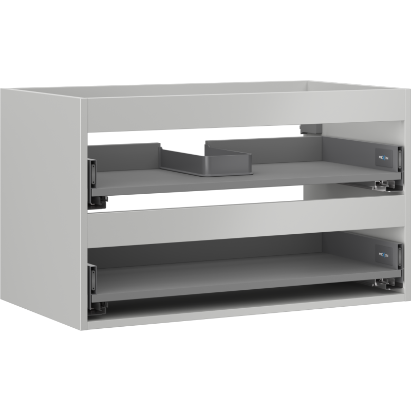 Mexen Box-A basin cabinet carcass 80 cm, 2 drawers, matte grey - 91AX0-0800-470-2-62