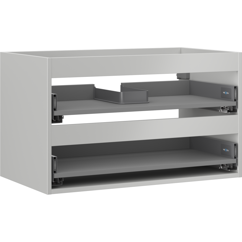 Mexen Box-A Vanity Cabinet Body 80 cm, 2 Drawers, Matte Gray - 91AX0-0800-470-2-62