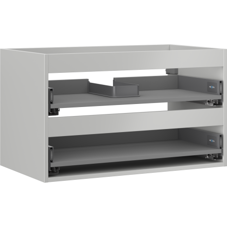 Mexen Box-A Vanity Cabinet Body 80 cm, 2 Drawers, Matte Gray - 91AX0-0800-470-2-62