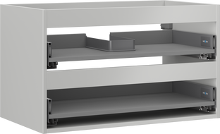 Mexen Box-A basin cabinet carcass 80 cm, 2 drawers, matte grey - 91AX0-0800-470-2-62