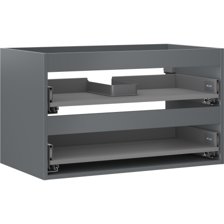 Mexen Box-A under-sink cabinet body 80 cm, 2 drawers, matte graphite - 91AX0-0800-470-2-66