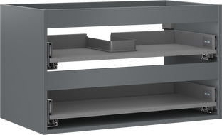 Mexen Box-A under-sink cabinet body 80 cm, 2 drawers, matte graphite - 91AX0-0800-470-2-66