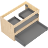 Mexen Box-A Cabinet Frame Under Sink 80 cm, 2 Drawers, Oak - 91AX0-0800-470-2-81