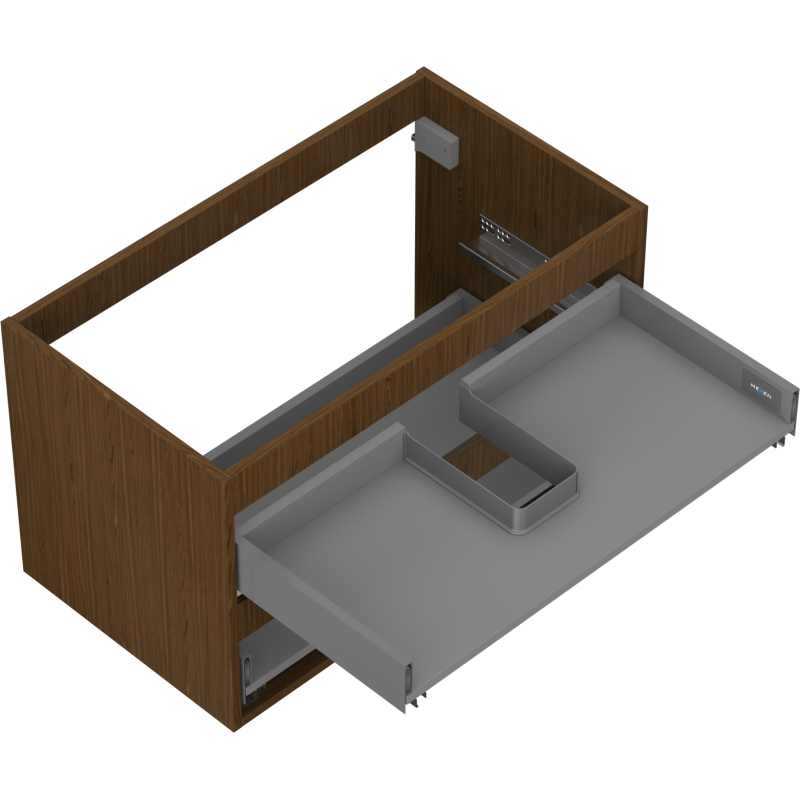 Mexen Box-A cabinet base for a washbasin 80 cm, 2 drawers, walnut - 91AX0-0800-470-2-86