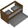 Mexen Box-A cabinet unit 80 cm, 2 drawers, walnut - 91AX0-0800-470-2-86