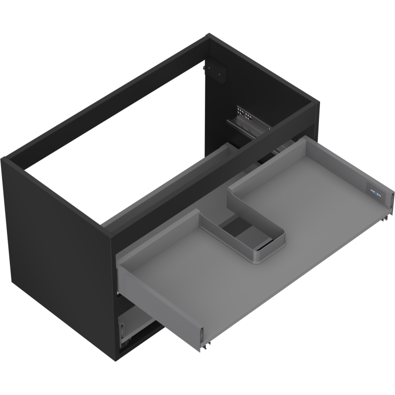Mexen Box-A cabinet body for vanity 80 cm, 2 drawers, black matte - 91AX0-0800-470-2-71