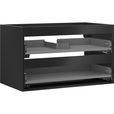 Mexen Box-A under-sink cabinet 80 cm, 2 drawers, matte black - 91AX0-0800-470-2-71
