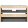 Mexen Box-A Cabinet Frame Under Sink 80 cm, 2 Drawers, Oak - 91AX0-0800-470-2-81