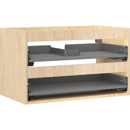 Mexen Box-A 80 cm Washbasin Cabinet Frame, 2 Drawers, Oak - 91AX0-0800-470-2-81