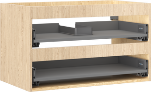 Mexen Box-A 80 cm Washbasin Cabinet Frame, 2 Drawers, Oak - 91AX0-0800-470-2-81