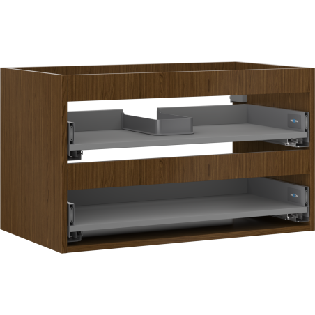 Mexen Box-A cabinet unit 80 cm, 2 drawers, walnut - 91AX0-0800-470-2-86