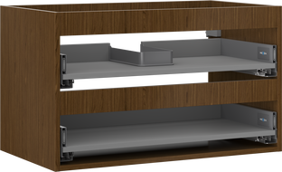 Mexen Box-A cabinet unit 80 cm, 2 drawers, walnut - 91AX0-0800-470-2-86
