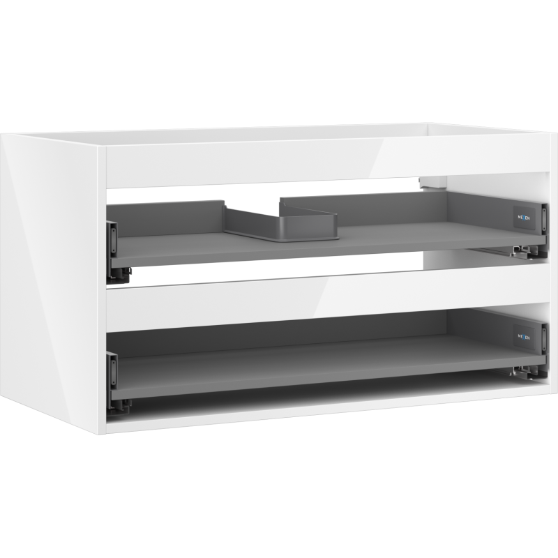 Mexen Box-A cabinet body for washbasin 90 cm, 2 drawers, white gloss - 91AX0-0900-470-2-00
